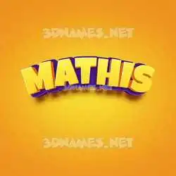 mathis in Orange Toon style - 3D name wallpaper