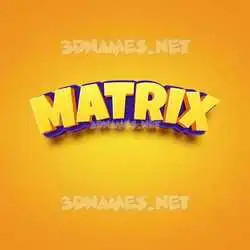 matrix in Orange Toon style - 3D name wallpaper