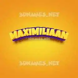 maximiliaan in Orange Toon style - 3D name wallpaper