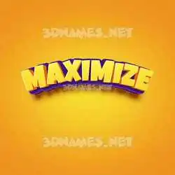 maximize in Orange Toon style - 3D name wallpaper