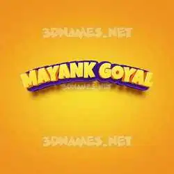 mayank goyal in Orange Toon style - 3D name wallpaper