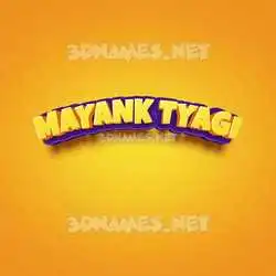 mayank tyagi in Orange Toon style - 3D name wallpaper