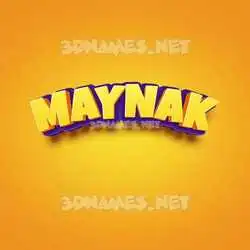 maynak in Orange Toon style - 3D name wallpaper
