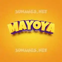 mayoya in Orange Toon style - 3D name wallpaper