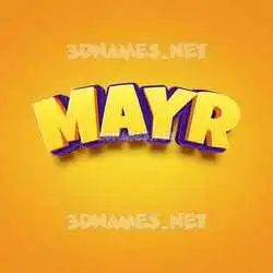 mayr in Orange Toon style - 3D name wallpaper