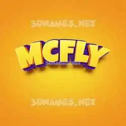 mcfly in Orange Toon style - 3D name wallpaper