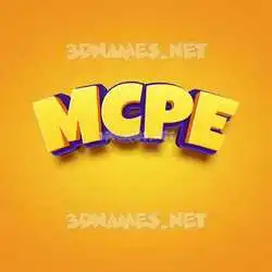 mcpe in Orange Toon style - 3D name wallpaper