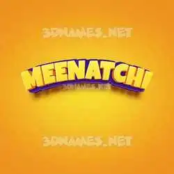 meenatchi in Orange Toon style - 3D name wallpaper