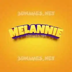 melannie in Orange Toon style - 3D name wallpaper