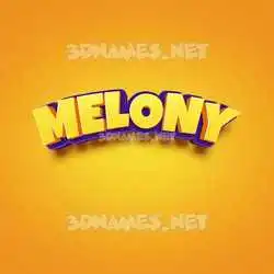 melony in Orange Toon style - 3D name wallpaper
