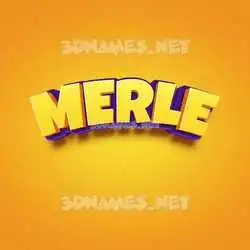merle in Orange Toon style - 3D name wallpaper