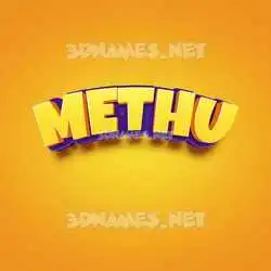 methu in Orange Toon style - 3D name wallpaper