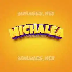 michalea in Orange Toon style - 3D name wallpaper