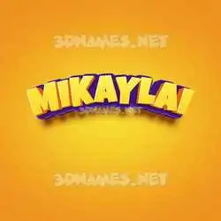 mikaylai in Orange Toon style - 3D name wallpaper