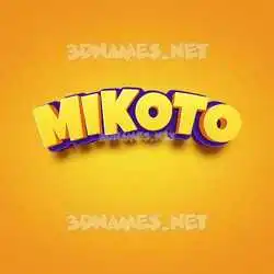 mikoto in Orange Toon style - 3D name wallpaper