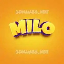 milo in Orange Toon style - 3D name wallpaper