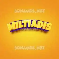 miltiadis in Orange Toon style - 3D name wallpaper