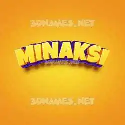 minaksi in Orange Toon style - 3D name wallpaper
