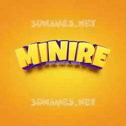 minire in Orange Toon style - 3D name wallpaper