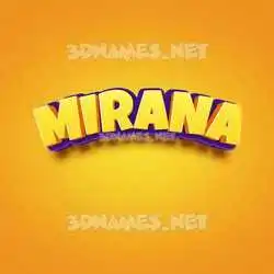 mirana in Orange Toon style - 3D name wallpaper
