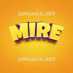 mire in Orange Toon style - 3D name wallpaper