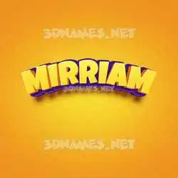 mirriam in Orange Toon style - 3D name wallpaper