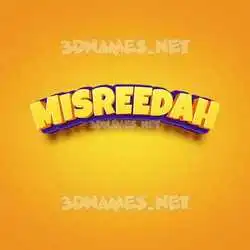 misreedah in Orange Toon style - 3D name wallpaper