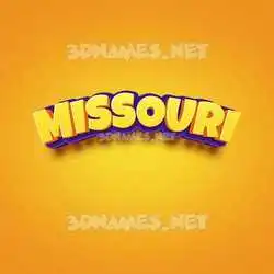 missouri in Orange Toon style - 3D name wallpaper