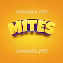 mites in Orange Toon style - 3D name wallpaper