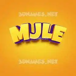 mjle in Orange Toon style - 3D name wallpaper
