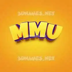 mmu in Orange Toon style - 3D name wallpaper
