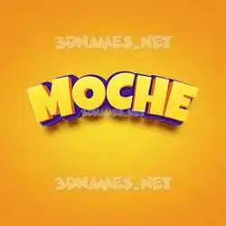 moche in Orange Toon style - 3D name wallpaper