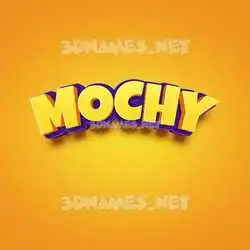 mochy in Orange Toon style - 3D name wallpaper