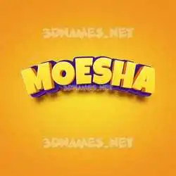 moesha in Orange Toon style - 3D name wallpaper