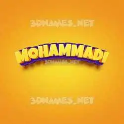 mohammadi in Orange Toon style - 3D name wallpaper