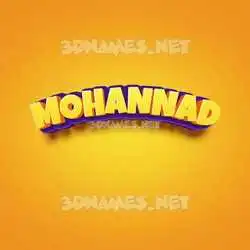 mohannad in Orange Toon style - 3D name wallpaper