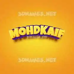 mohdkaif in Orange Toon style - 3D name wallpaper