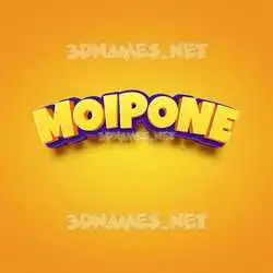 moipone in Orange Toon style - 3D name wallpaper