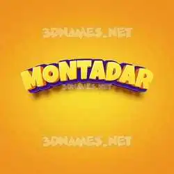 montadar in Orange Toon style - 3D name wallpaper