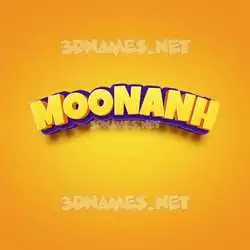 moonanh in Orange Toon style - 3D name wallpaper
