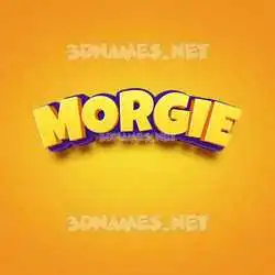 morgie in Orange Toon style - 3D name wallpaper