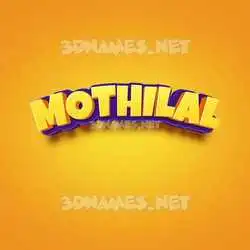 mothilal in Orange Toon style - 3D name wallpaper