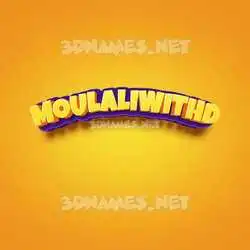 moulaliwithd in Orange Toon style - 3D name wallpaper