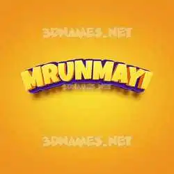 mrunmayi in Orange Toon style - 3D name wallpaper