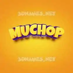 muchop in Orange Toon style - 3D name wallpaper