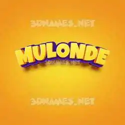 mulonde in Orange Toon style - 3D name wallpaper