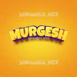 murgesh in Orange Toon style - 3D name wallpaper