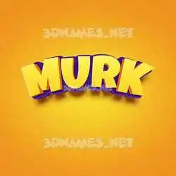 murk in Orange Toon style - 3D name wallpaper