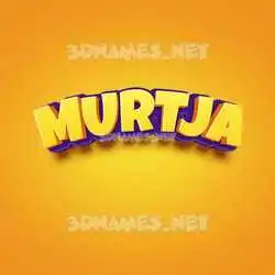 murtja in Orange Toon style - 3D name wallpaper
