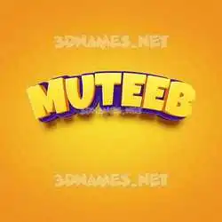 muteeb in Orange Toon style - 3D name wallpaper